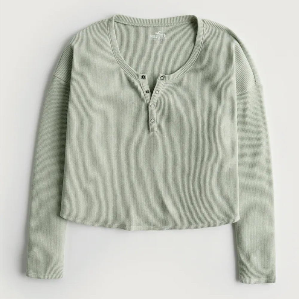 Hollister waffle long sleeve large